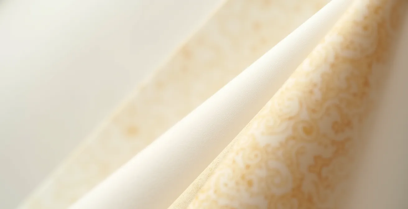 Échantillons de différents papiers fine art montrant les textures mat, satinée et brillante