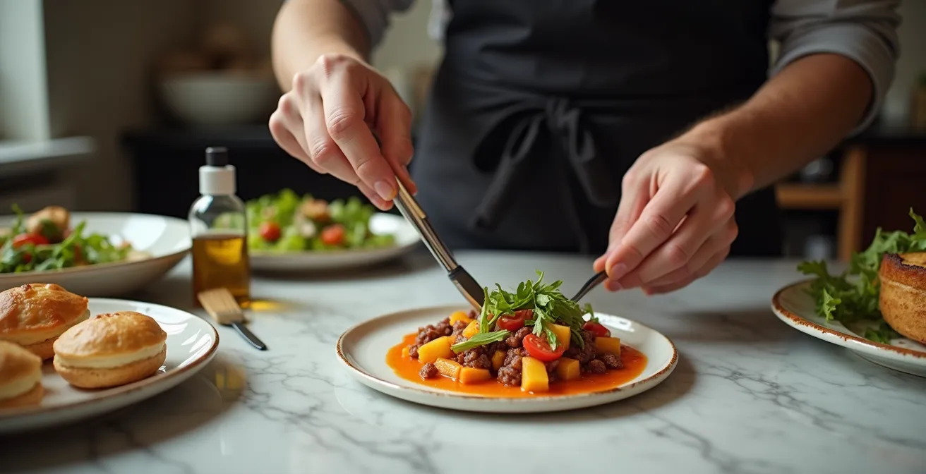 Studio de photographie culinaire avec mise en place professionnelle